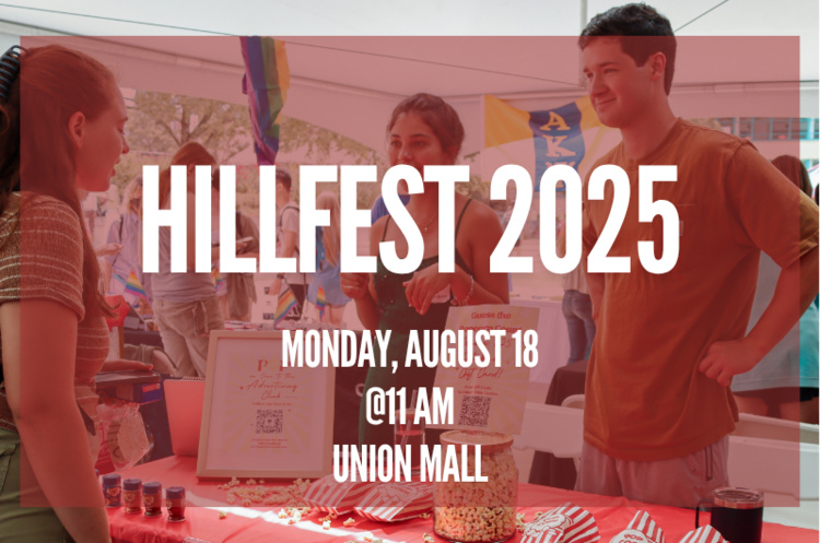Hill Fest 2025 - Monday August 18th from 11 a.m. to 2 p.m. in the Union Mall