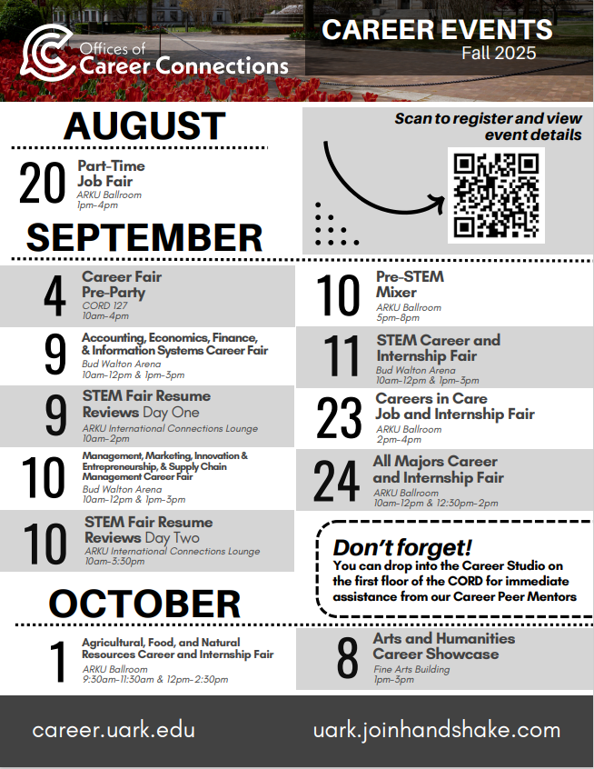 Offices of Career Fair Connections Fall 2025 events