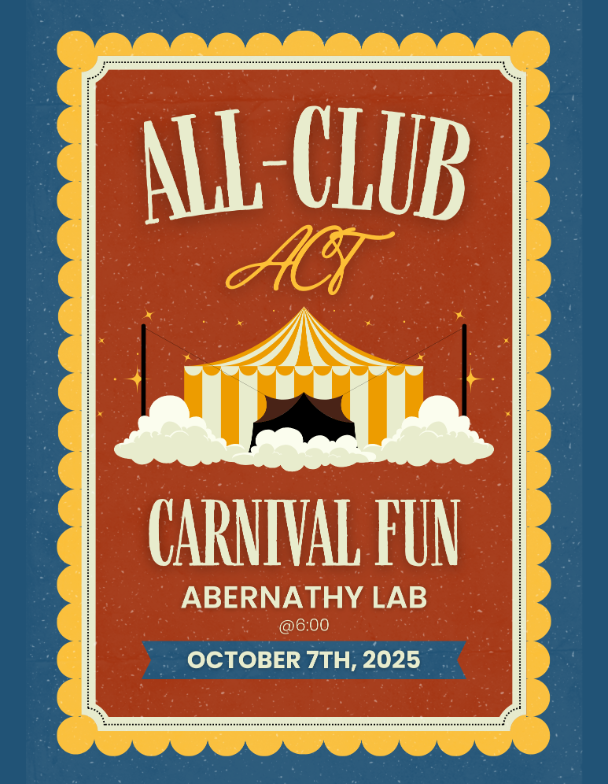 All Club - ACT: Carnival Fun at Abernathy Lab October 7th at 6 p.m.