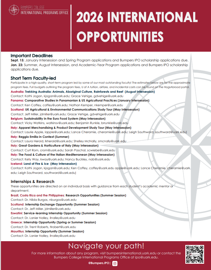 2026 International Opportunities. Click image to take you to the IPO