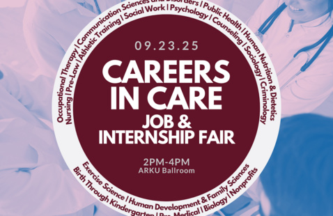 Careers In Cares Job and Internship Fair. September 23rd from 2 to 4 p.m.in the ARKU ballroom