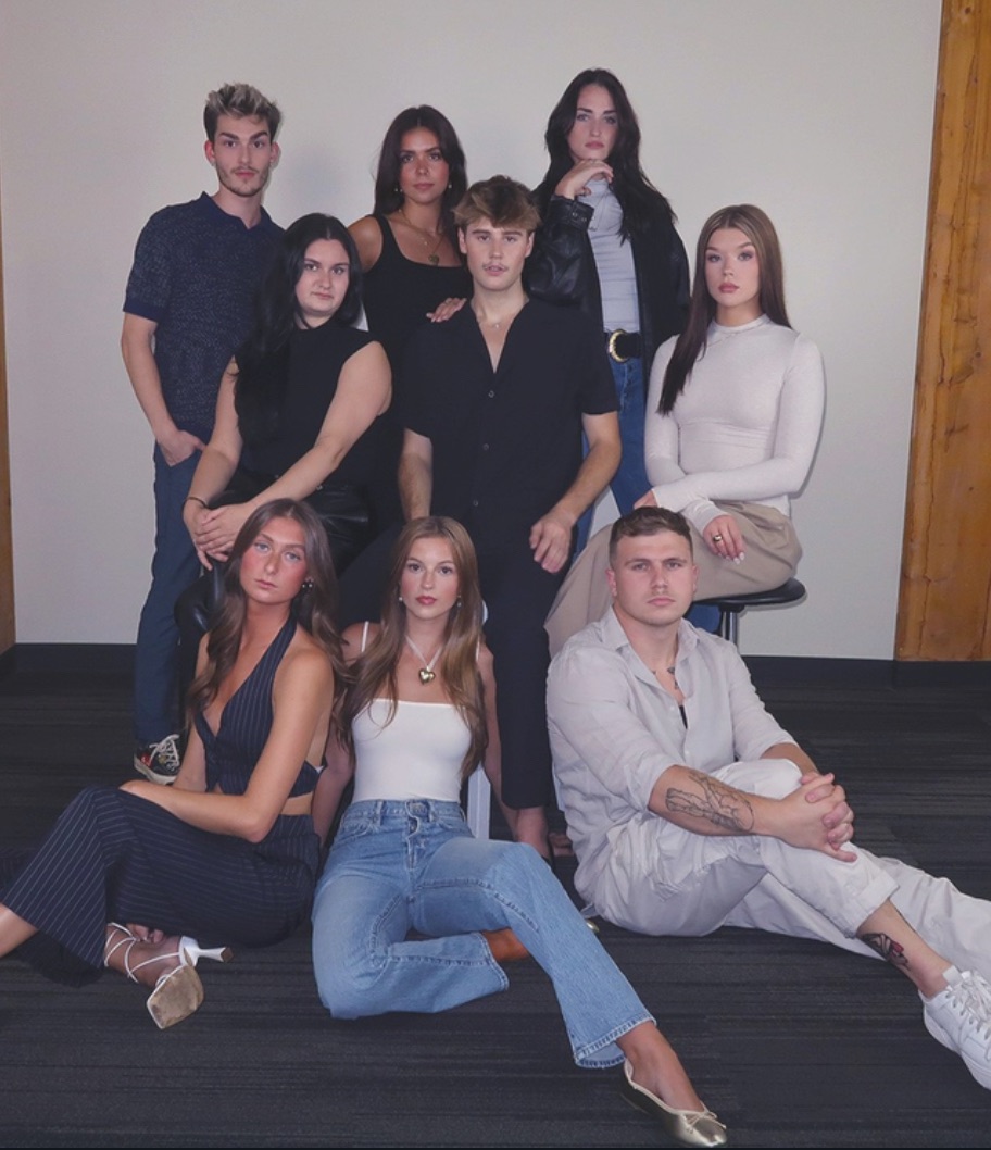 Fashion and Apparel Board students posing in a group photo